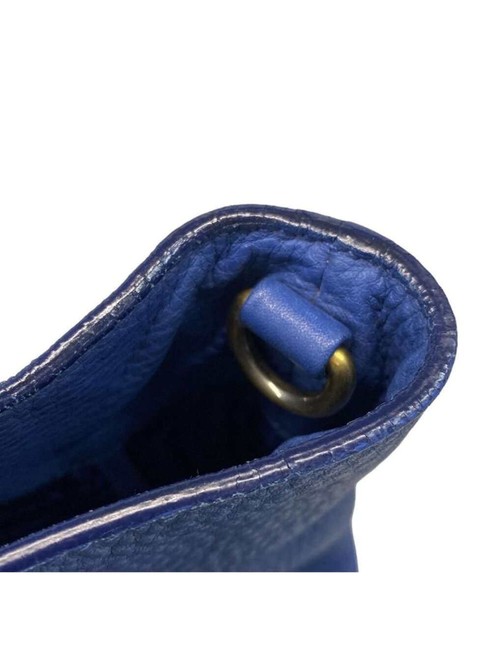 Prada Tote Blue Leather Tag - Picture 14 of 15